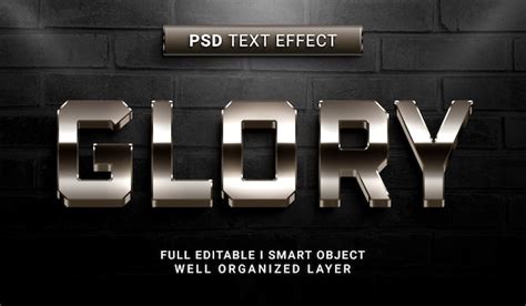 Premium Psd Glory 3d Style Text Effect