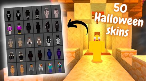 50 Halloween Skins With Custom Capes Skin Pack Mcbe Tutorial 119