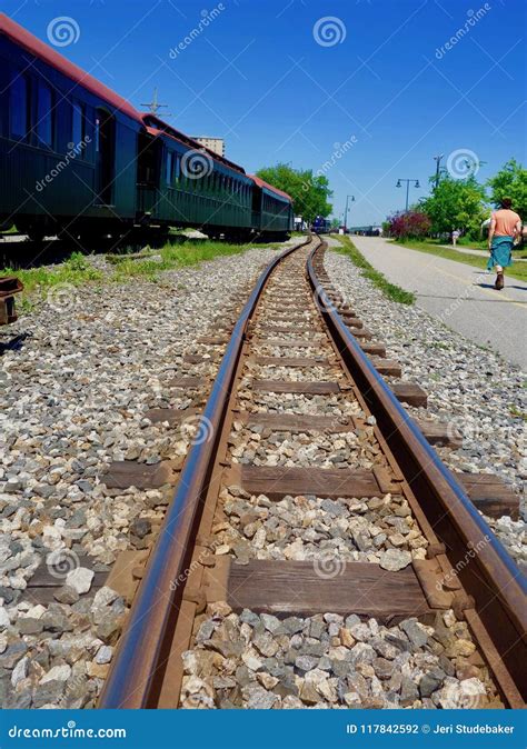 Old Narrow Gauge Railway Railroad Tracks Portland Maine May