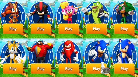 Sonic Dash Sonic Boom All Characters Unlocked New Chracters