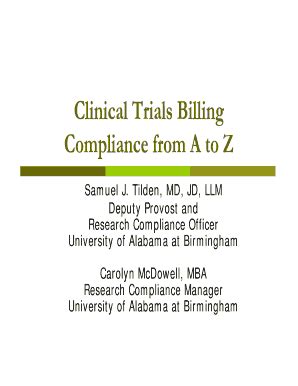 Fillable Online Clinical Trials Billing Fax Email Print PdfFiller