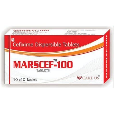 Cefixime 100 Mg Dispersible Antibiotic Tablet For Bacterial Infection