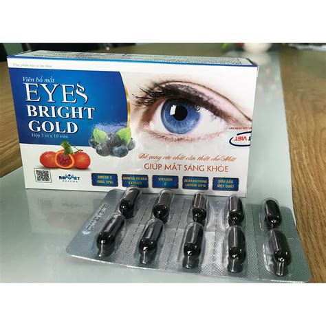 Viên uống Bổ Mắt EYES BRIGHT GOLD (Dolexphar) hộp 3 vỉ x 10 viên