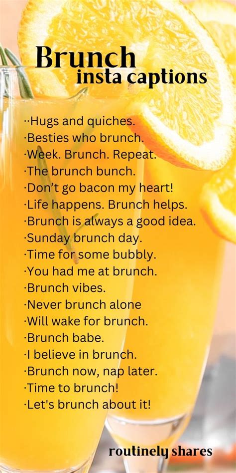 100 Brunch Captions For Instagram