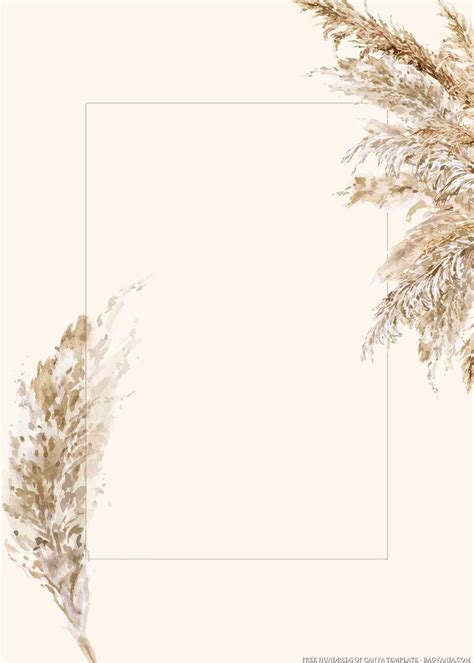 14 Watercolor Pampas Grass Floral Canva Wedding Invitation Templates Artofit