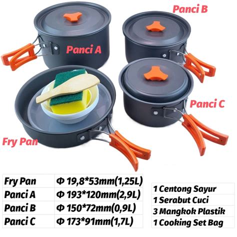 Jual Codnesting Cooking Set Outdoor Panci Camping Alat Masak Panci