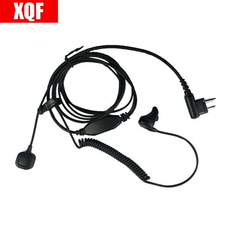 2 Pin Earpiece Ear Bone Vibrate Finger Ptt Headset For Motorola Gp