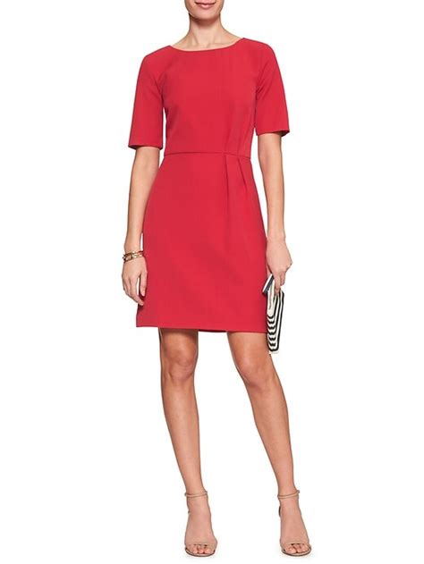 Sleeve Pleat Waist Sheath Dress Banana Republic Factory