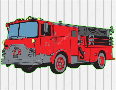 Illustration Vector Of Cartoon Firetruck Stock Vector Image By ©kamui7mx 43972249