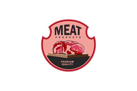 Meat label badge and emblem design template