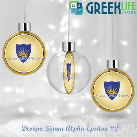 Sigma Alpha Epsilon Round Ball Ornament Christmas Decor Etsy