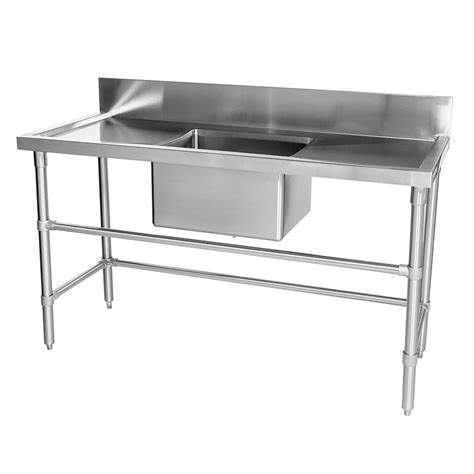 Stainless Steel Catering Sink Right And Left Bench 1500 X 610 X