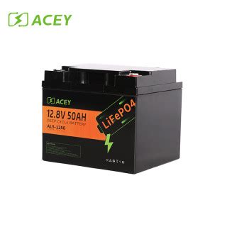 Acey New Energy 12 8V 50Ah LiFePO4 Deep Cycle Battery Solar Storage