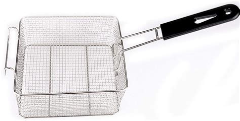 Stainless Steel Deep Fry Basket Square Mesh Net Strainer Basket With