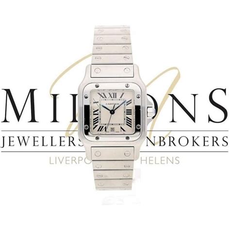 Second Hand Cartier Santos 1564 Quartz Watch Miltons Diamonds