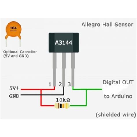 3 Wire Hall Effect Sensor Wiring A3144 Hallsensor Sensore Sc