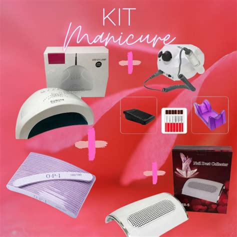 Kit Manicure Cabine Sun One Led Uv 48w Manicure Profissional Bivolt 30