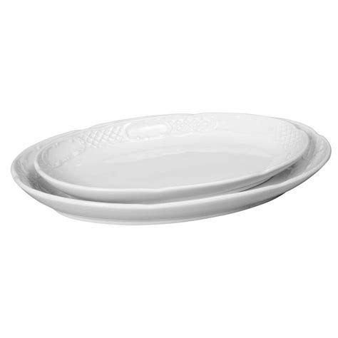 Buy White Porcelain Serving Dish Oval 28x18 Cm 6 Pieces Online