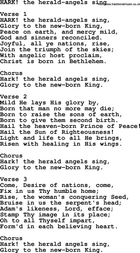 Hark The Herald Angels Sing Apostolic And Pentecostal Hymns And Gospel Songs Lyrics And Pdf