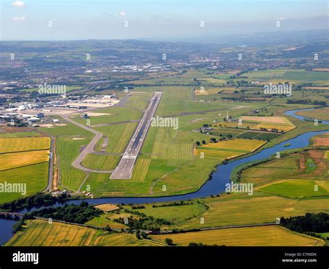 Glasgow International Airport Main Runway And The Black Cart Water