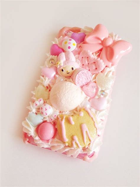 Kawaii Iphone 44s Decoden Case Bunny Sweets Kr17000 Via Etsy Kawaii Phone Case Diy