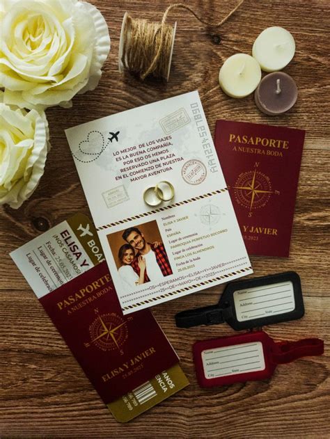 Invitaciones De Boda Pasaporte Bodas Tem Ticas De Viajes