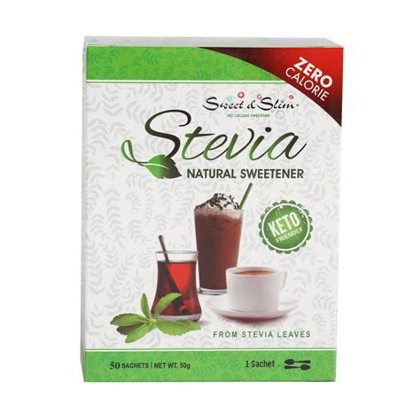 Sweet And Slim Light Sugar Stevia Natural Sweetener 50pcs Online At Best