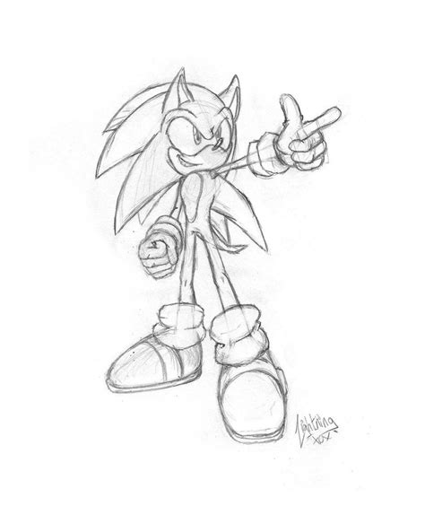 Sonic Point Sketch By Lightningchaos2010 On Deviantart