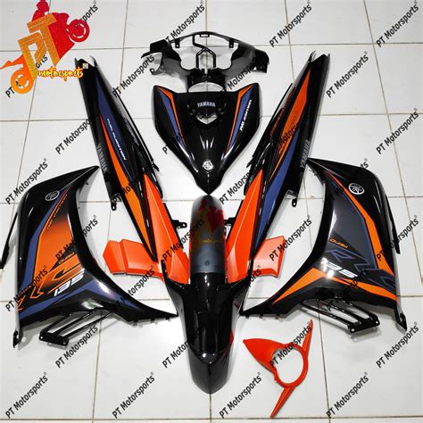 Yamaha Lc Cover Set Black Orange Exciter Rc Orange V V V V