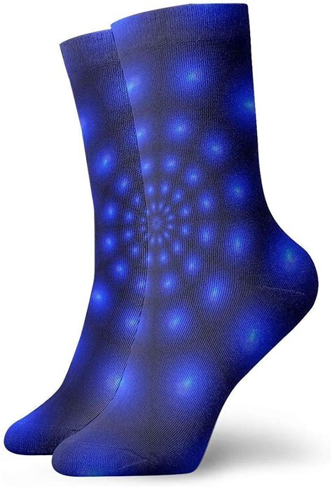 Azul Led L Neas De Luz Rotaci N Hombres Mujeres Calcetines Deportivos