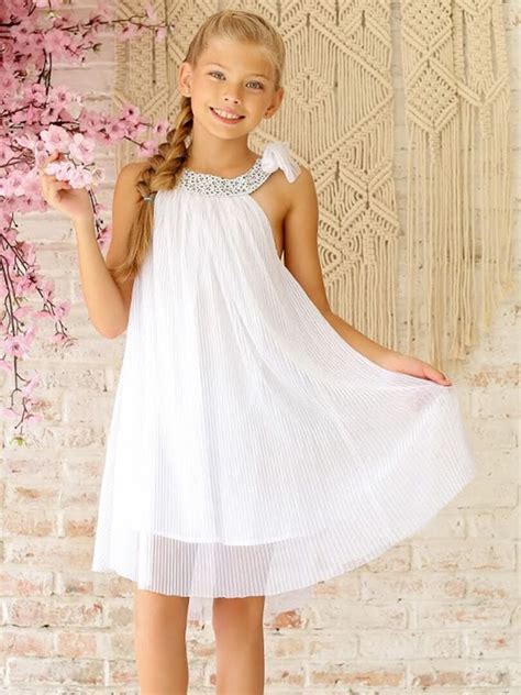 Robe Cérémonie Fille Voile Blanc Col Liberty Violet Alizee La Faute à