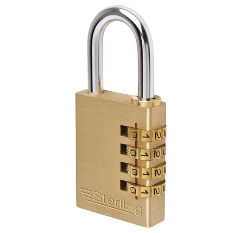 Sterling Cpl Mm Brass Dial Combination Padlock