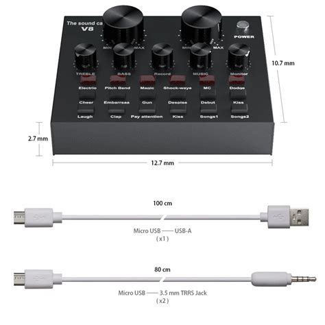 Broadcasting Microphone With V8 Sound Card Recording Live External ...