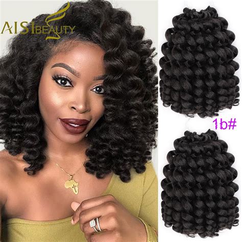 Aisi Beleza 8 Polegadas Ombre Tranças De Cabelo Jumpy Wand Curl Crochê