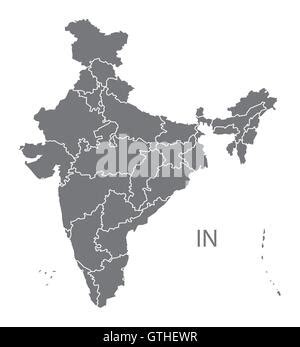 India Country Regions Vector Map Stock Vector Image Art Alamy