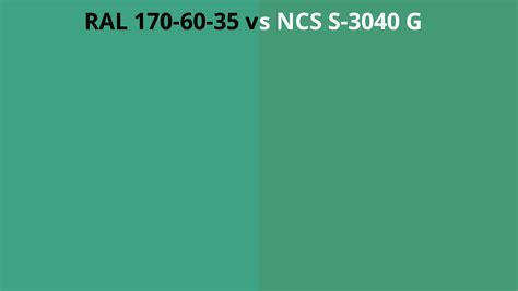 Ral 170 60 35 Vs Ncs S 3040 G Ral Colour Chart Uk