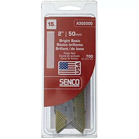 Senco A302000 15 Gauge By 2 Bright Basic Finish Nail 34 Degree EBay