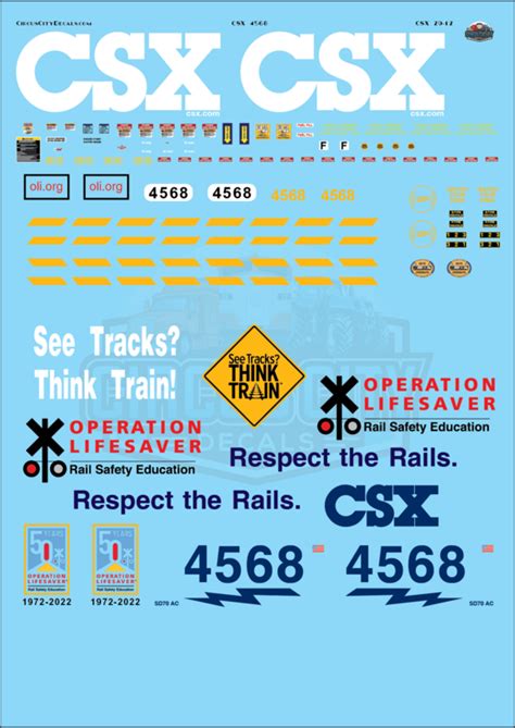 Csx Sd Mac Operation Lifesaver Locomotive G Scale