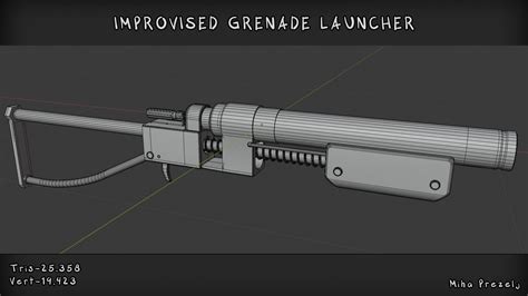 D Model Improvised Grenade Launcher Vr Ar Low Poly Cgtrader