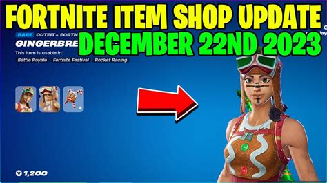 RARE GINGERBREAD RAIDER IS BACK Fortnite Item Shop December 22nd