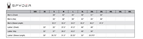 Size Charts Elevation Sports