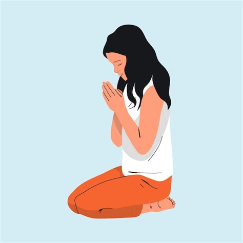 Christian Women Praying Clip Art