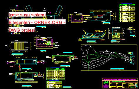 I Me Suyu Sistemi Bile Enleri Dwg Projesi Autocad Projeler