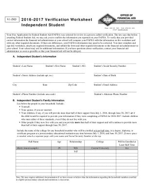 Fillable Online Seark 16 17 V1 Verification Worksheet IND Seark Fax