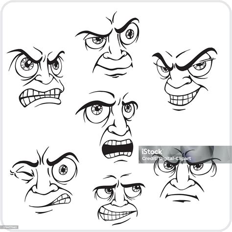 Negative Emotions Vector Set Stock Illustration - Download Image Now ...