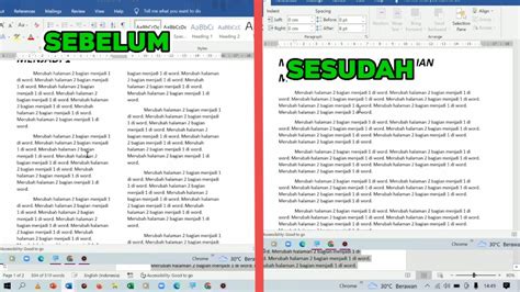 Cara Mengembalikan Halaman Word Dari 2 Bagian Menjadi 1 Bagian Seperti