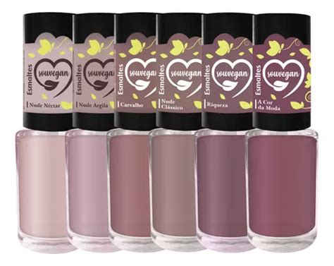 Kit Esmaltes Sou Vegan Tons De Nude Clássicos Clarinhos MercadoLivre