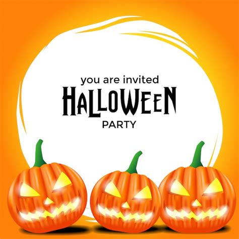 Uitnodiging Voor Halloween Feest Uitnodiging Premium Vector