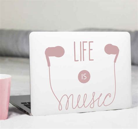 Music Cable laptop skin decal - TenStickers