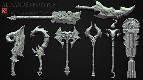 ArtStation - Dota 2 workshop weapons, Alexander KostIuk